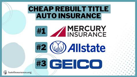 Best Car Insurance Companies. . Does geico insure rebuilt titles reddit